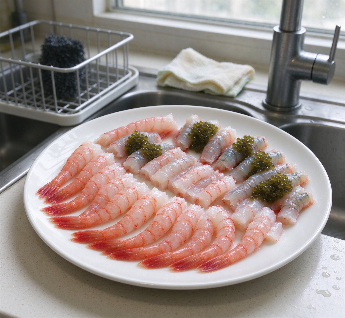 Sweet Shrimp with Caviar